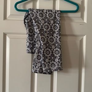 Lululemon Wunder Under Crop Leggings Gray & White